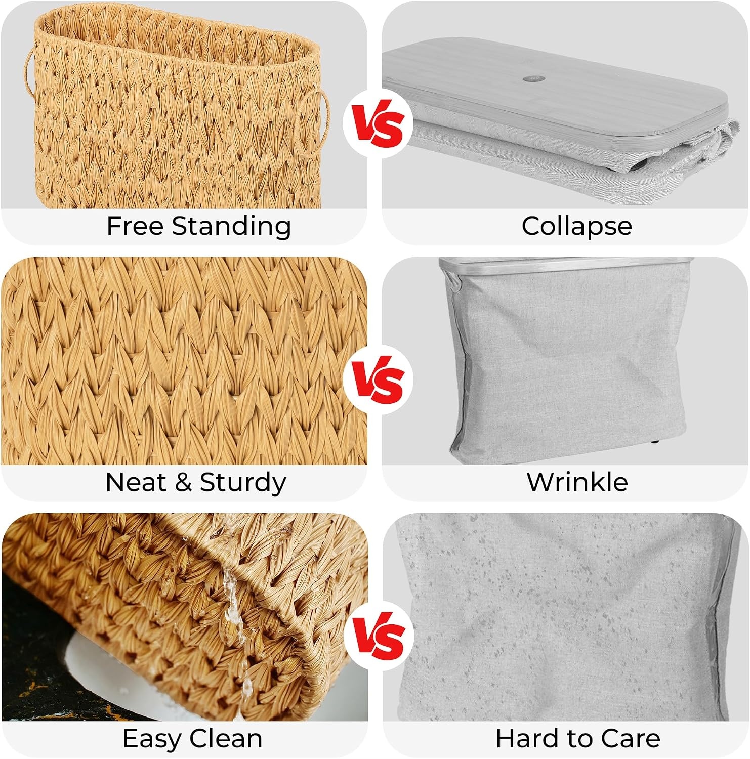 image:imageGRANNY SAYS Toilet Paper Storage Basket with Lid and Handle Durable Toilet Paper Holder Waterproof Bathroom Organizers and Storage Wicker Basket for Bathroom Storage GreyNature