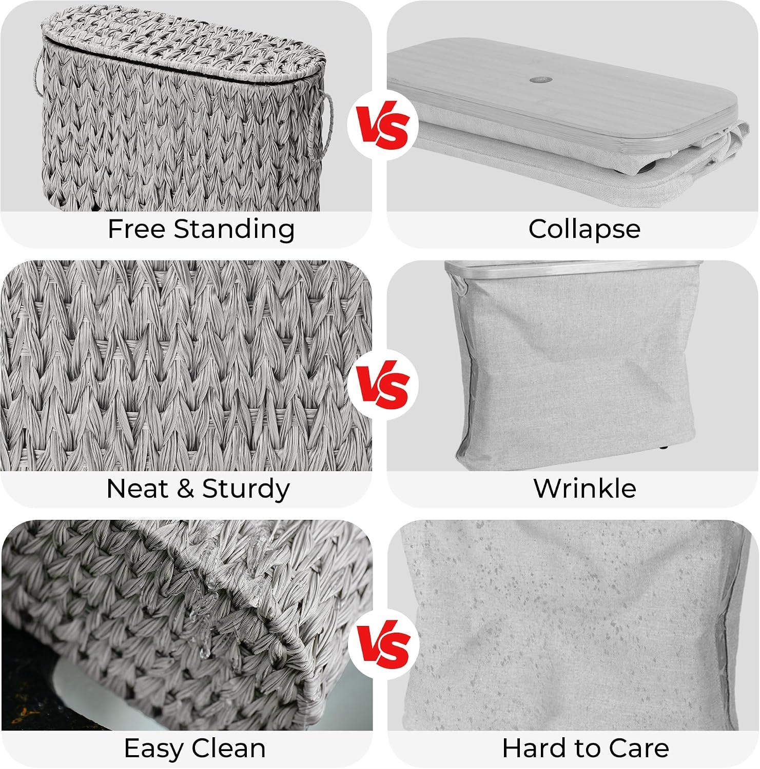 image:imageGRANNY SAYS Toilet Paper Storage Basket with Lid and Handle Durable Toilet Paper Holder Waterproof Bathroom Organizers and Storage Wicker Basket for Bathroom Storage GreyGrey