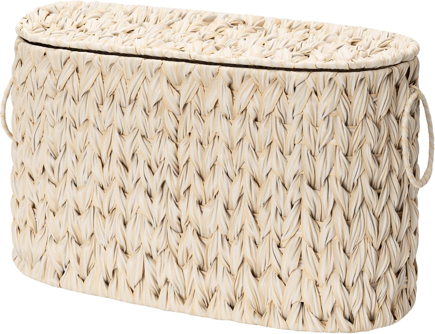 image:imageGRANNY SAYS Toilet Paper Storage Basket with Lid and Handle Durable Toilet Paper Holder Waterproof Bathroom Organizers and Storage Wicker Basket for Bathroom Storage GreyButter Milk