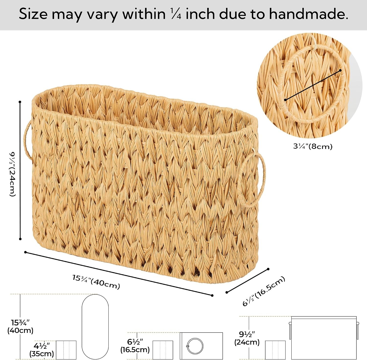 image:imageGRANNY SAYS Toilet Paper Storage Basket with Lid and Handle Durable Toilet Paper Holder Waterproof Bathroom Organizers and Storage Wicker Basket for Bathroom Storage GreyNature