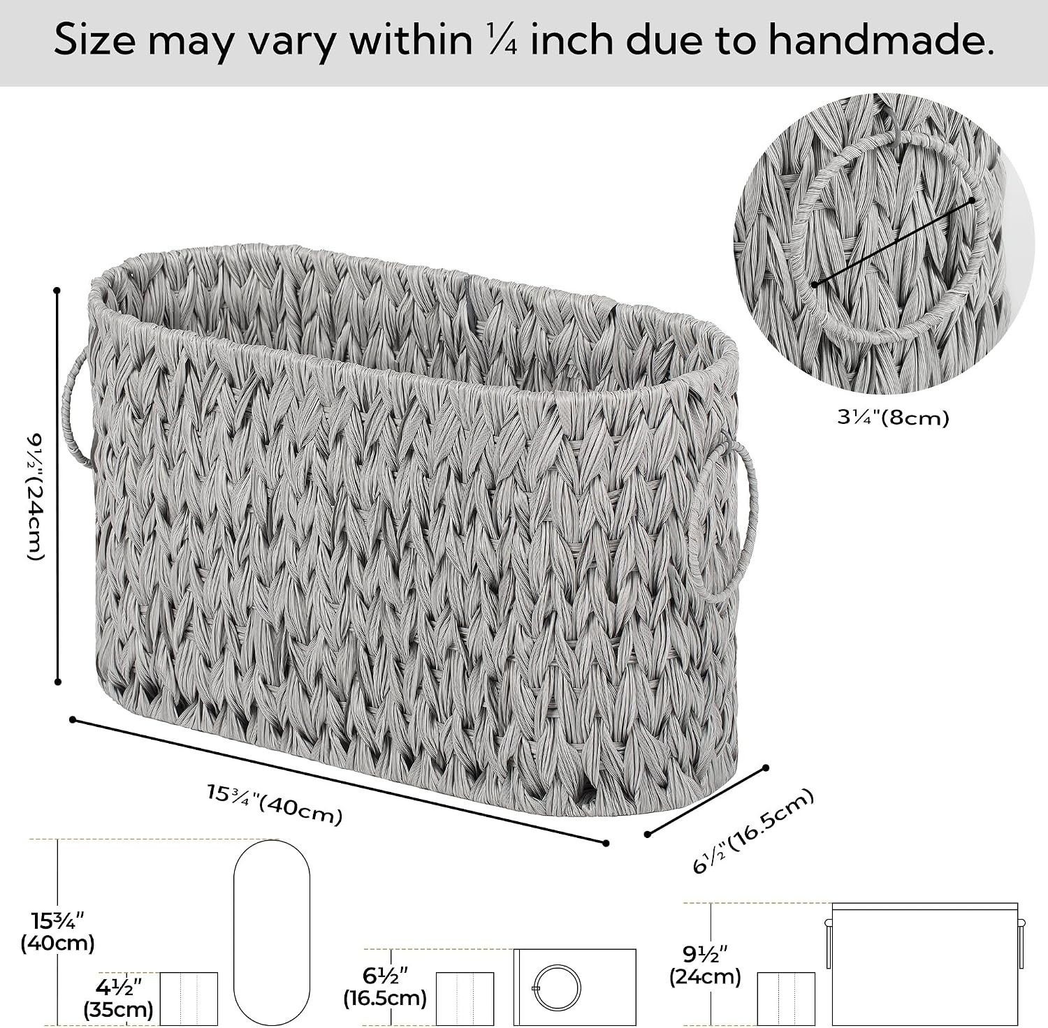 image:imageGRANNY SAYS Toilet Paper Storage Basket with Lid and Handle Durable Toilet Paper Holder Waterproof Bathroom Organizers and Storage Wicker Basket for Bathroom Storage GreyGrey