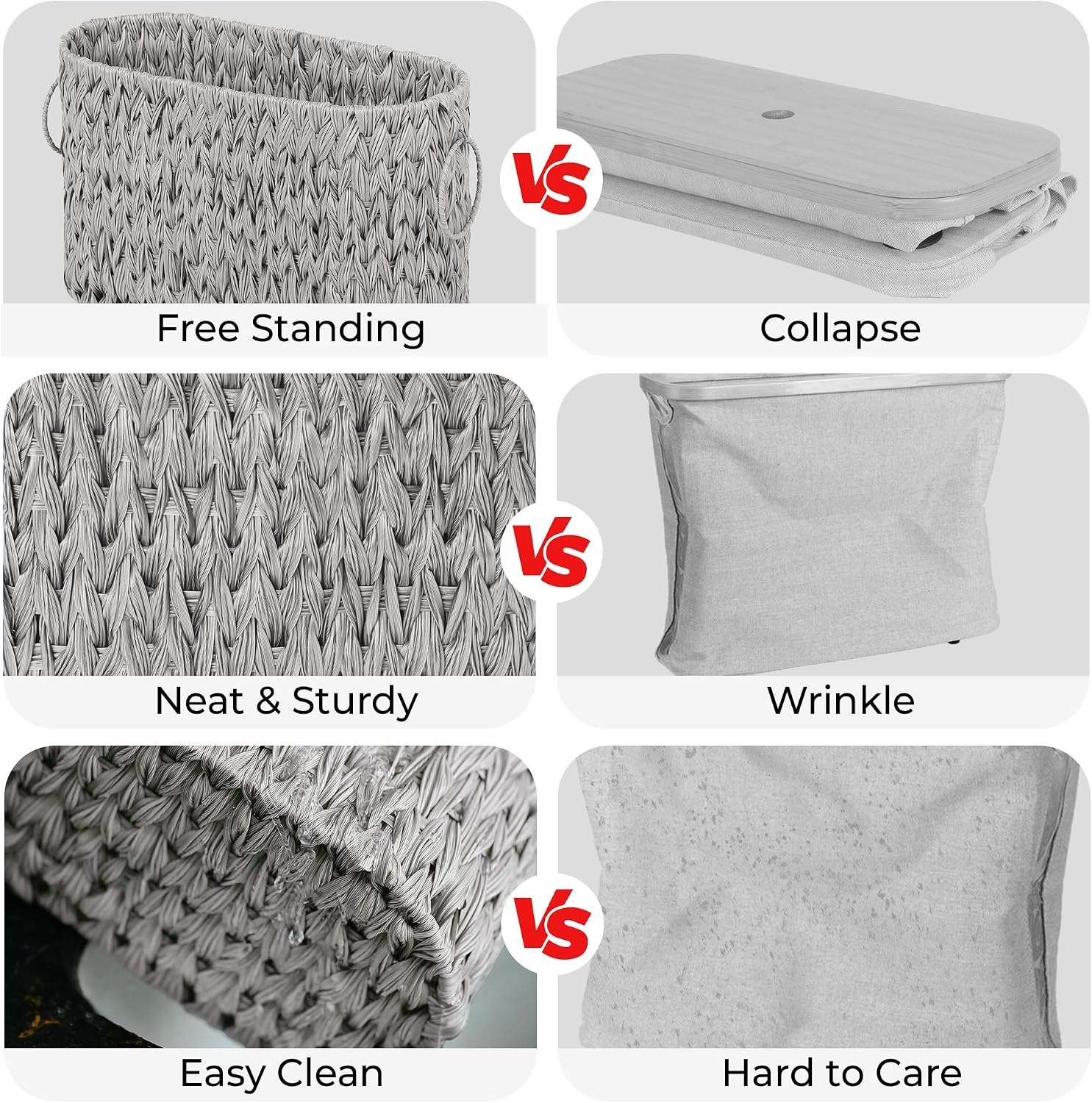 image:imageGRANNY SAYS Toilet Paper Storage Basket with Lid and Handle Durable Toilet Paper Holder Waterproof Bathroom Organizers and Storage Wicker Basket for Bathroom Storage GreyGrey