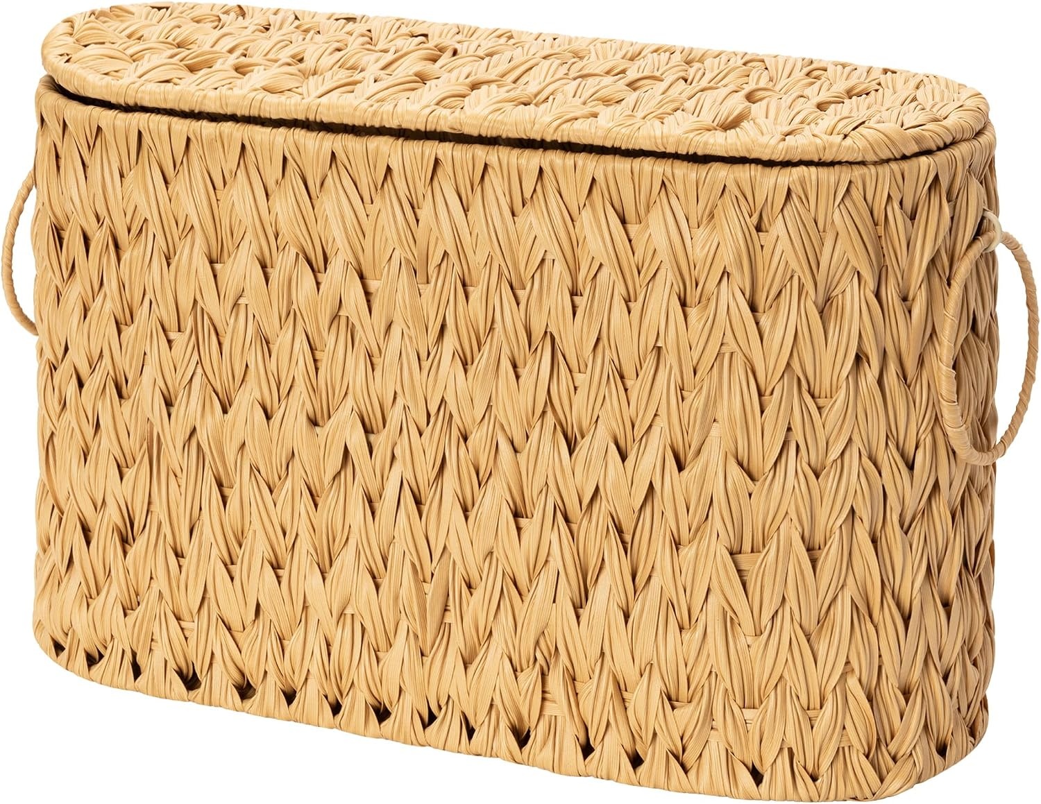 image:imageGRANNY SAYS Toilet Paper Storage Basket with Lid and Handle Durable Toilet Paper Holder Waterproof Bathroom Organizers and Storage Wicker Basket for Bathroom Storage GreyNature