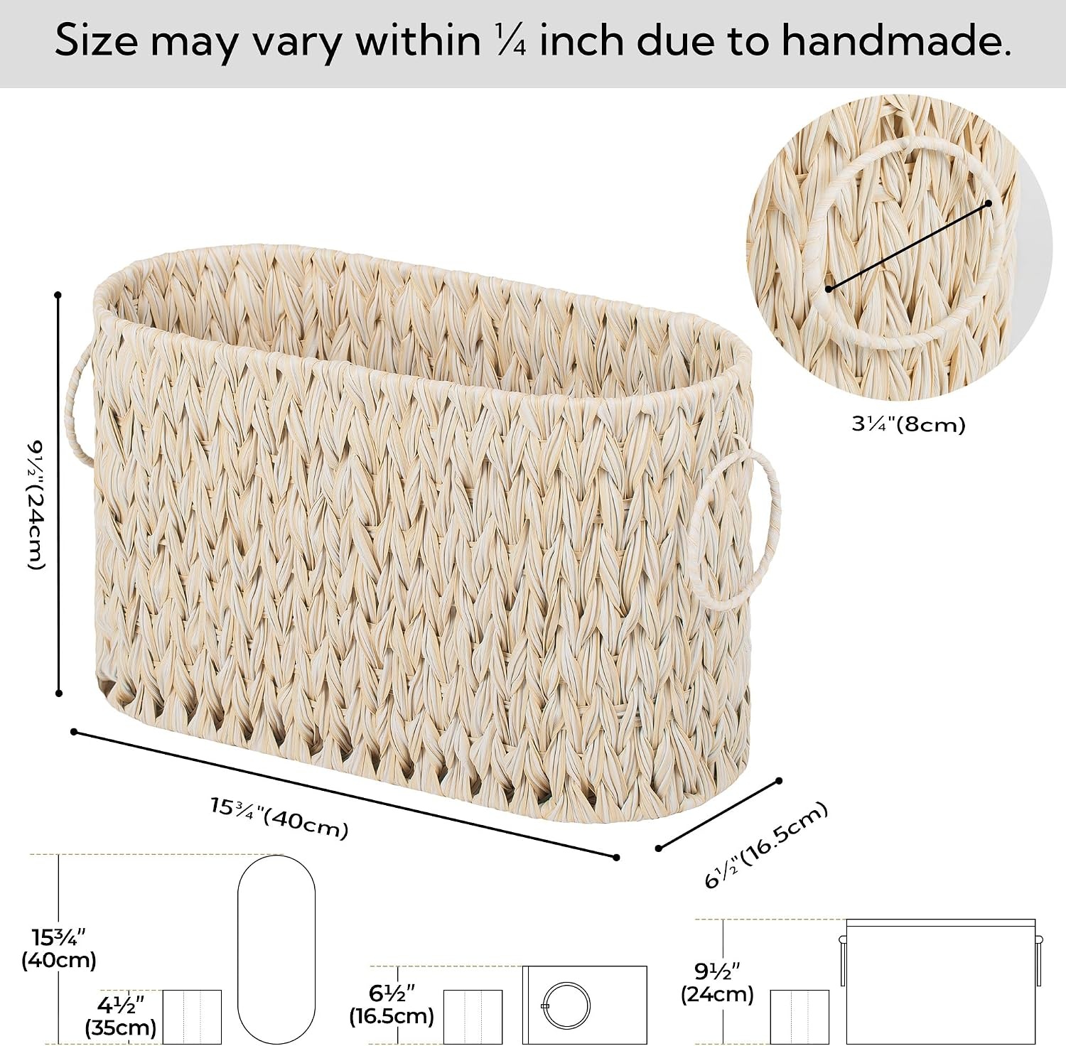 image:imageGRANNY SAYS Toilet Paper Storage Basket with Lid and Handle Durable Toilet Paper Holder Waterproof Bathroom Organizers and Storage Wicker Basket for Bathroom Storage GreyButter Milk