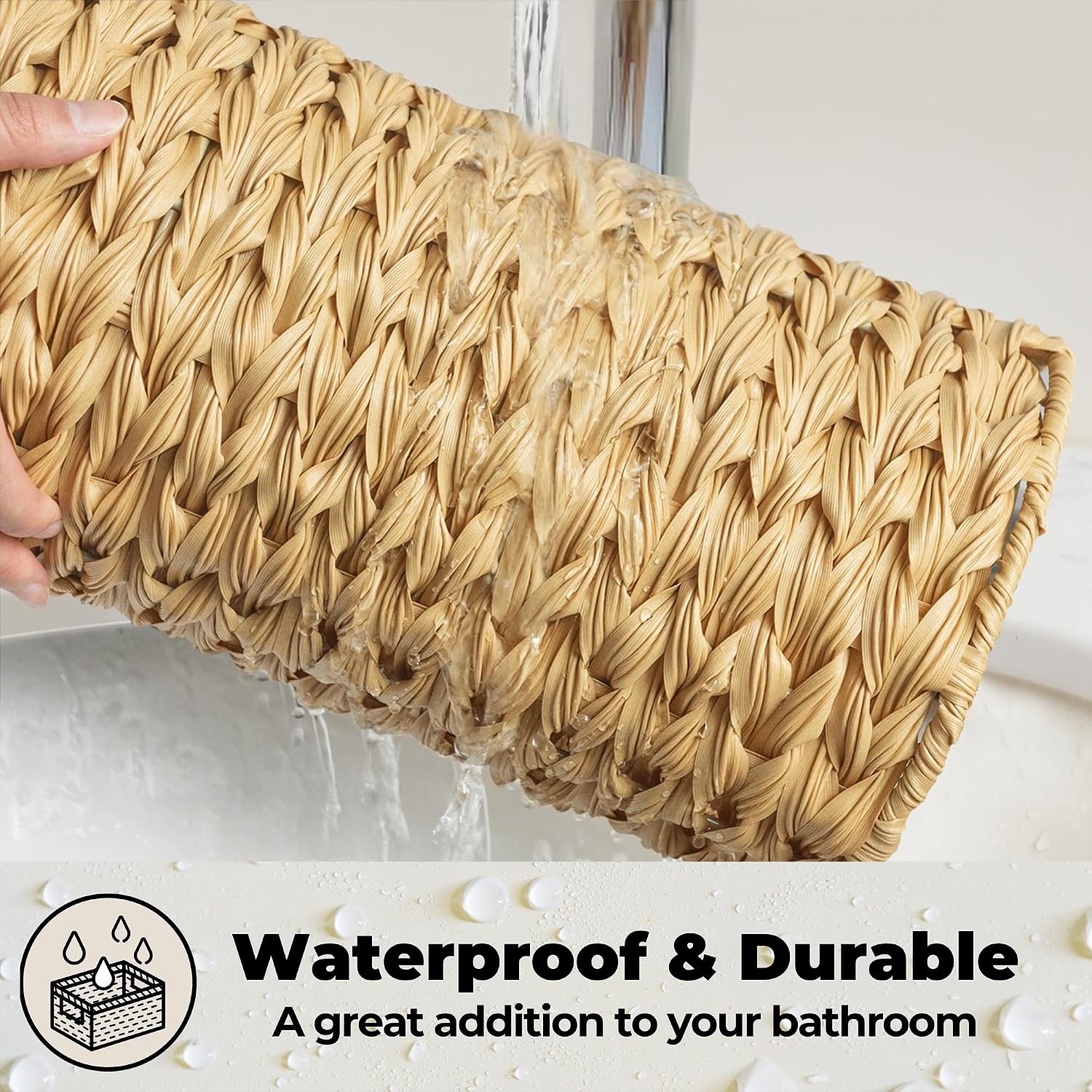 image:imageGRANNY SAYS Toilet Paper Storage Holder Bathroom Toilet Paper Holder Stand Woven Bathroom Baskets for Bathroom Free Standing Organizer for Bathroom StorageNatural