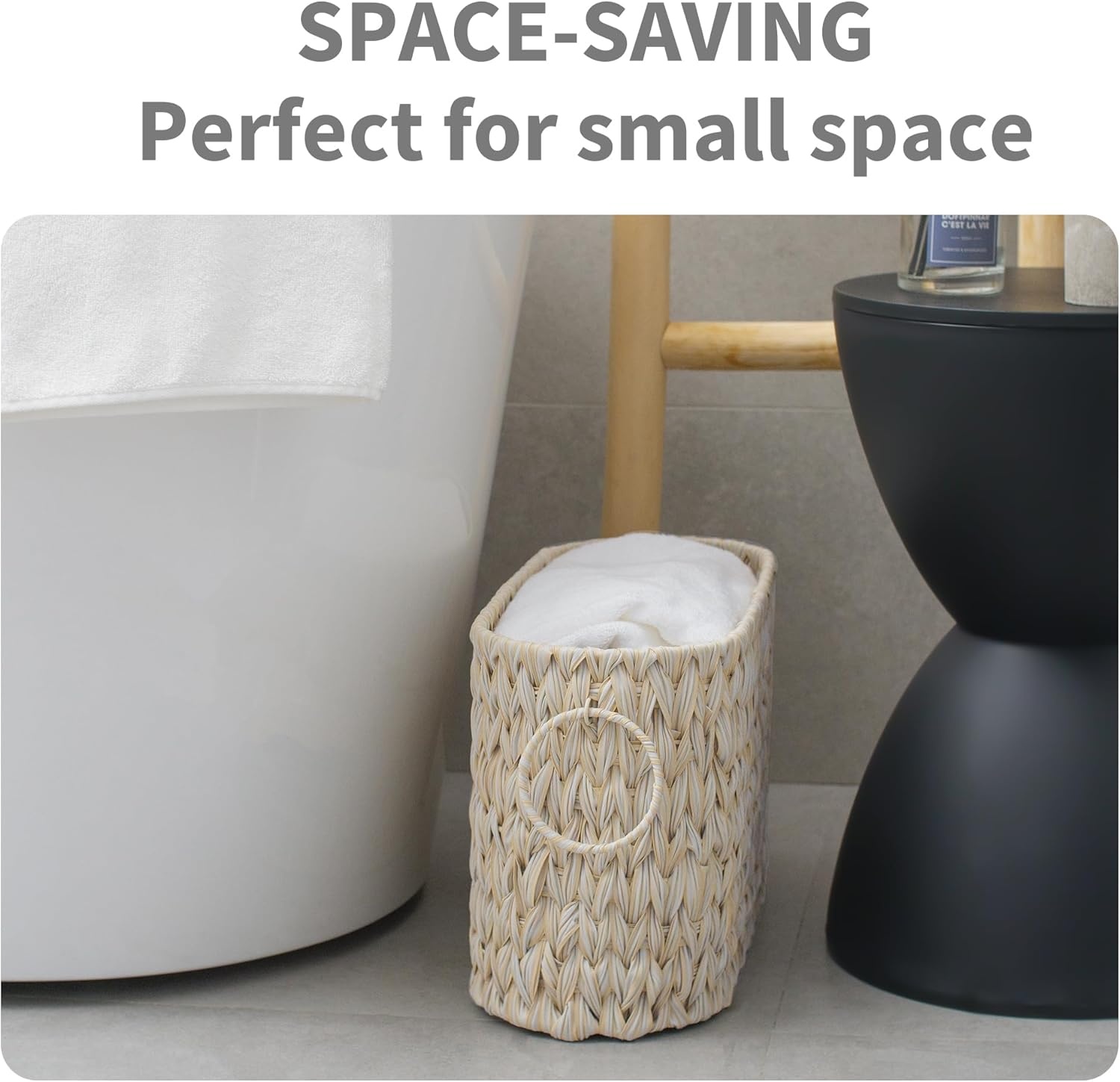 image:imageGRANNY SAYS Toilet Paper Storage Toilet Paper Basket for Bathroom 6 Mega Rolls Holder with Storage Waterproof Bathroom Storage Baskets BrownButter Milk