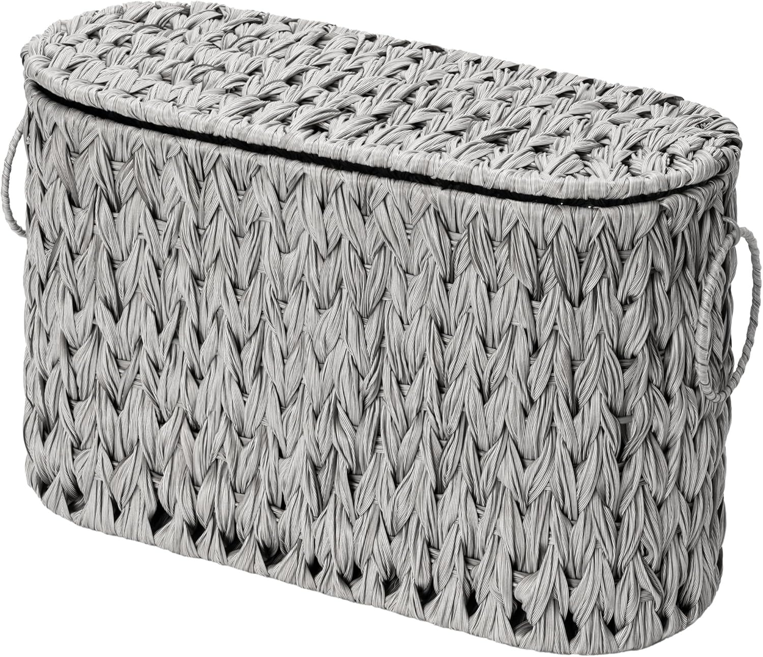 image:imageGRANNY SAYS Toilet Paper Storage Toilet Paper Basket for Bathroom 6 Mega Rolls Holder with Storage Waterproof Bathroom Storage Baskets BrownGrey