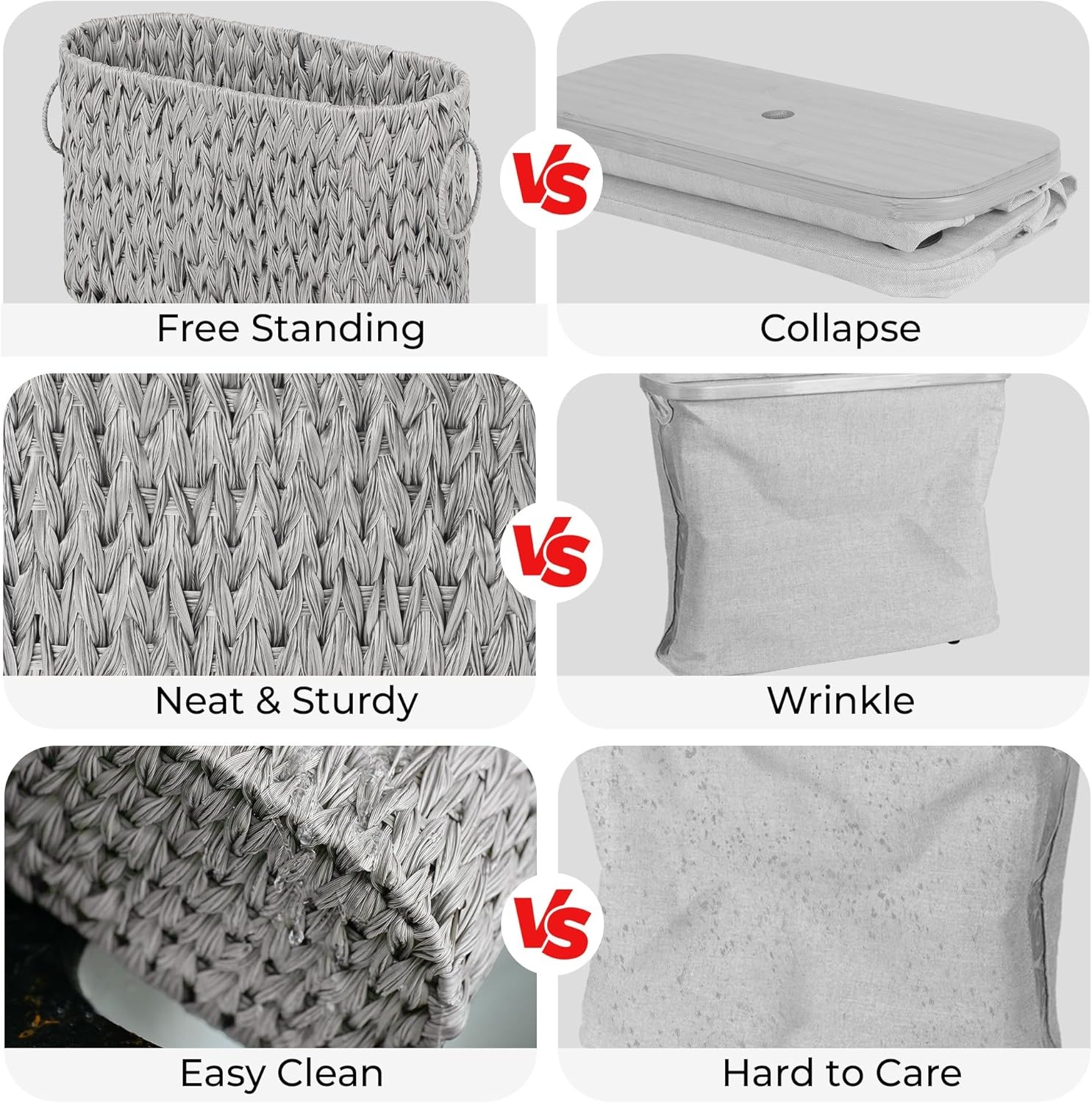 image:imageGRANNY SAYS Toilet Paper Storage Toilet Paper Basket for Bathroom 6 Mega Rolls Holder with Storage Waterproof Bathroom Storage Baskets BrownGrey