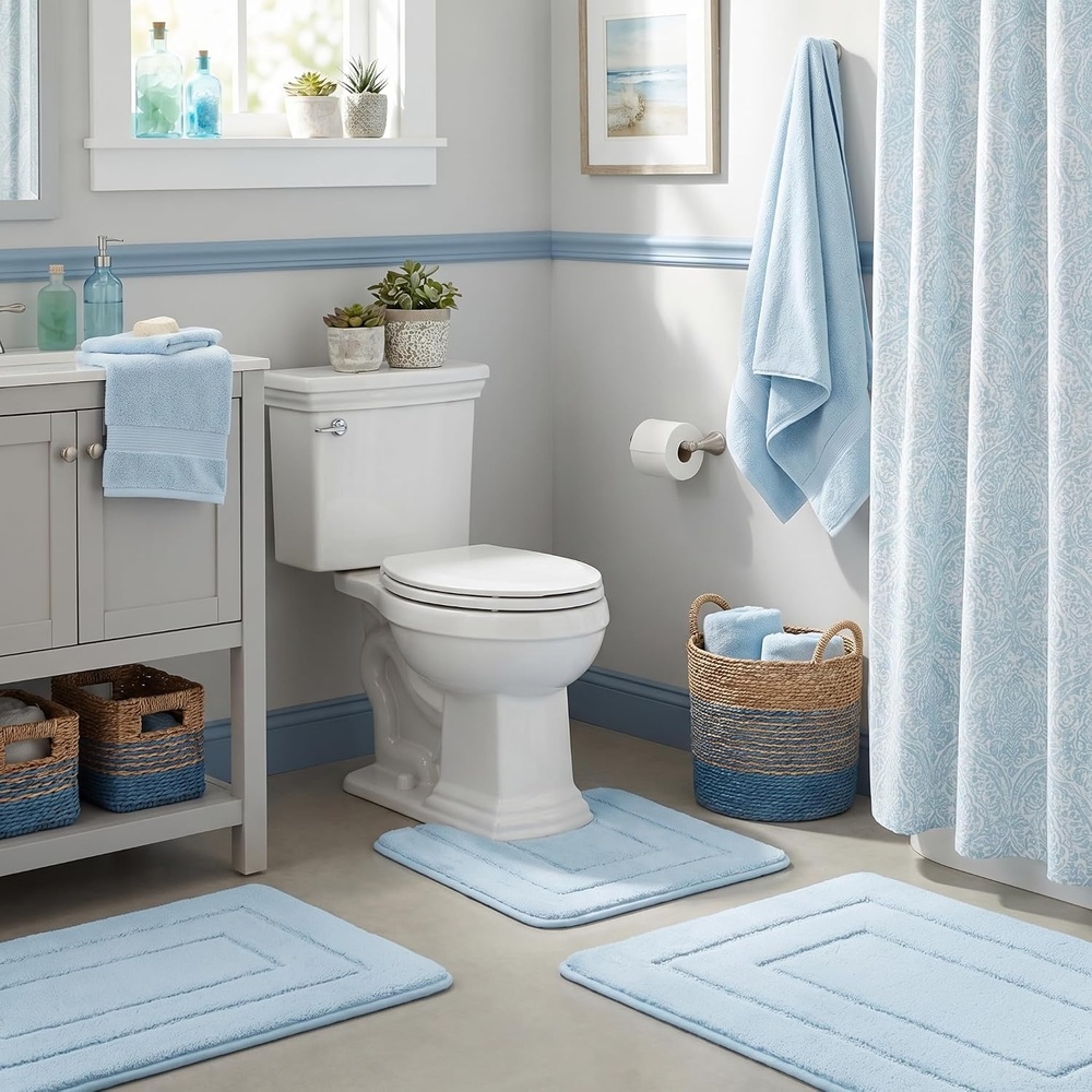 image:imageGRANNY SAYS Bathroom Rugs Sets 2 PieceSoft Bath Mats for Bathroom Bath Rugs Non Slip Washable Absorbent Bath Rug for Tub Shower and Toilet Gray 20 x 32 16 x 24Ivory