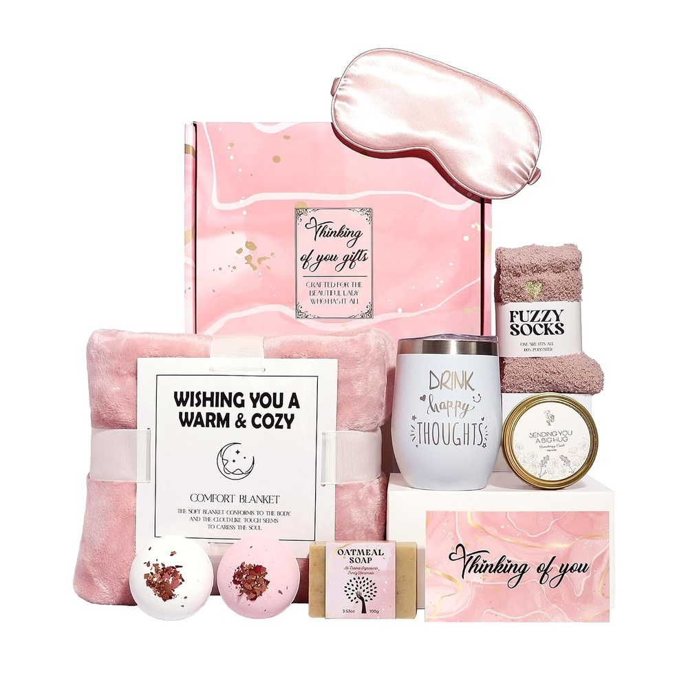 image:imageGRANNY SAYS Birthday Gift for Mom Spa Gifts Set Self Care Gifts with Luxury Flannel Blanket Gift Baskets for Women Get Well Gifts After Surgery for Mother Friends Wife Sister