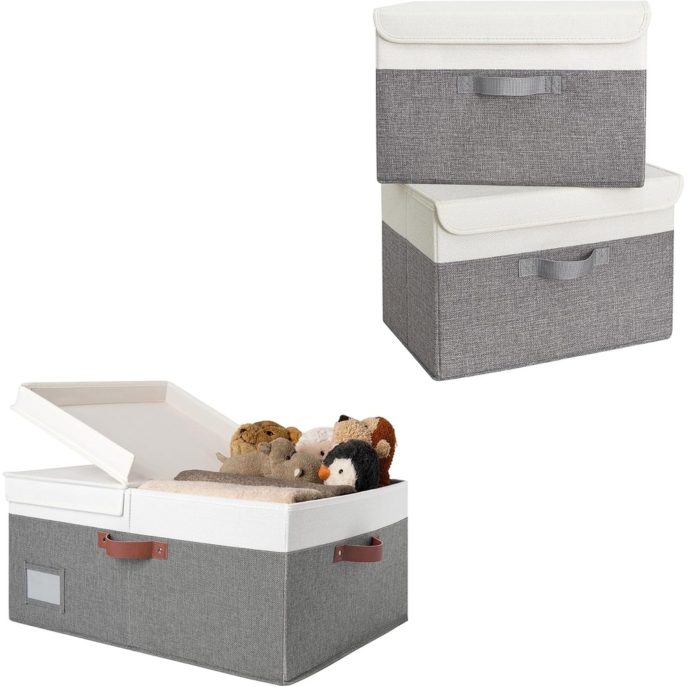 image:imageGRANNY SAYS Bundle of 1Pack Large Storage Bins with Lid amp 2Pack Closet Storage Bins