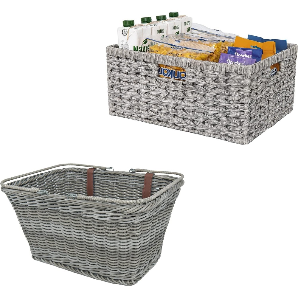 image:imageGRANNY SAYS Bundle of 1Pack Large Wicker Basket For Storage amp 1Pack Bike Baskets For Adult Bikes