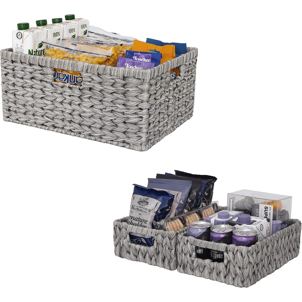 image:imageGRANNY SAYS Bundle of 2Pack Wicker Baskets amp 1Pack Extra Large Wicker Shelf Baskets
