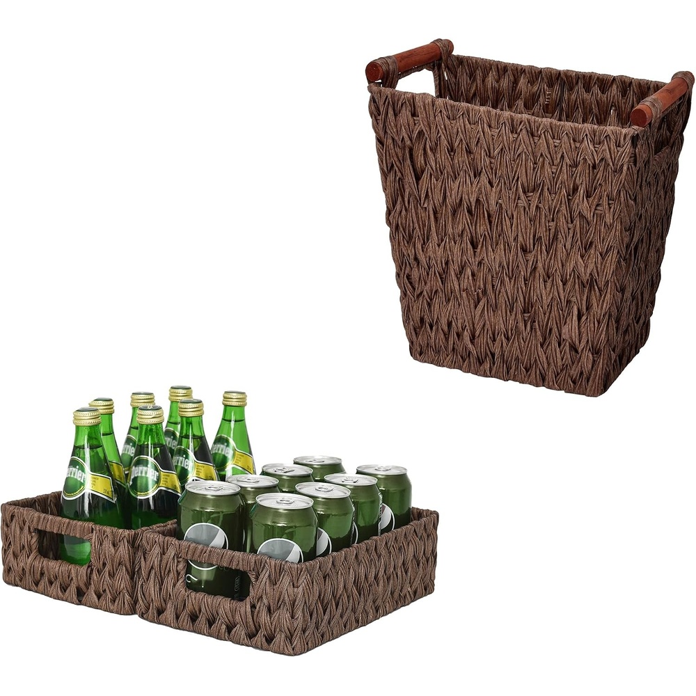 image:imageGRANNY SAYS Bundle of 2Pack Wicker Baskets for Bathroom amp 1Pack Wicker Bathroom Wastebaskets