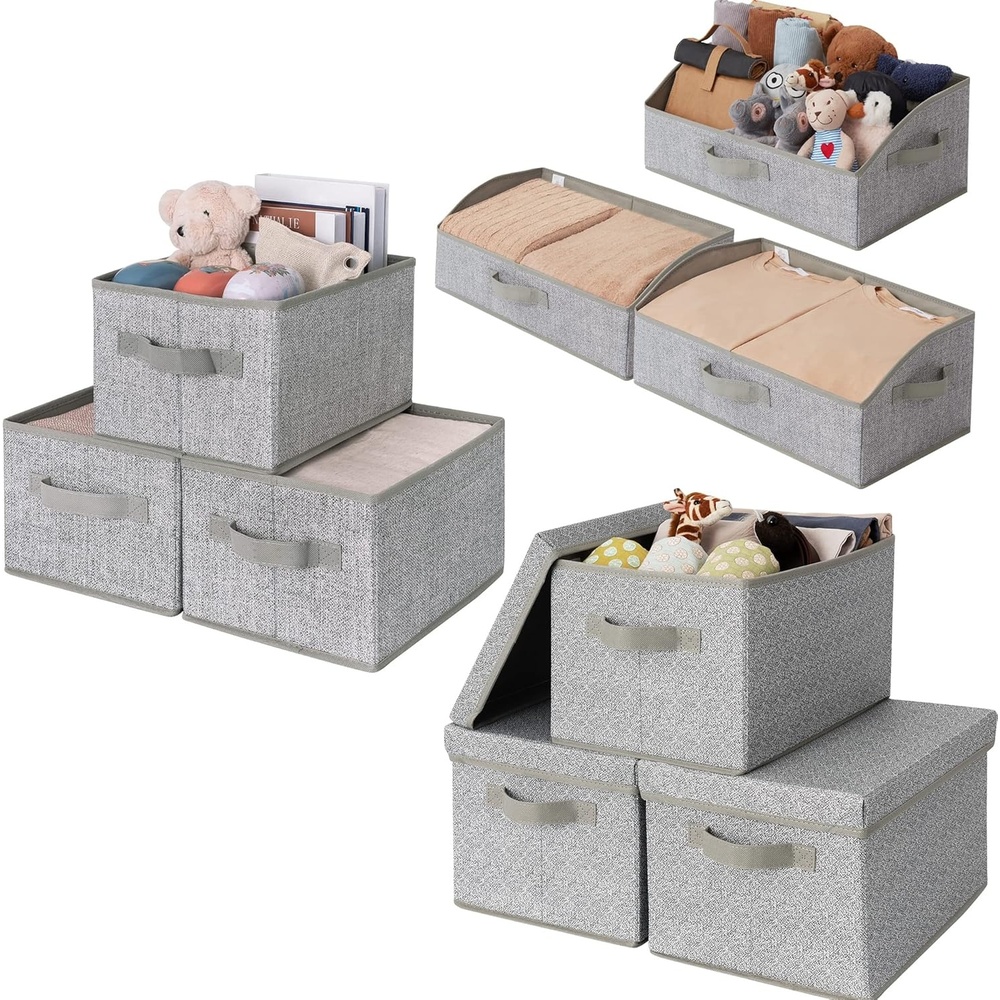 image:imageGRANNY SAYS Bundle of 3 Sets Storage Bins for Closet Shelves