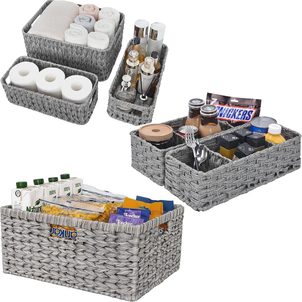 image:imageGRANNY SAYS Bundle of 3 Wicker Storage Bins for Organizing Bathroom