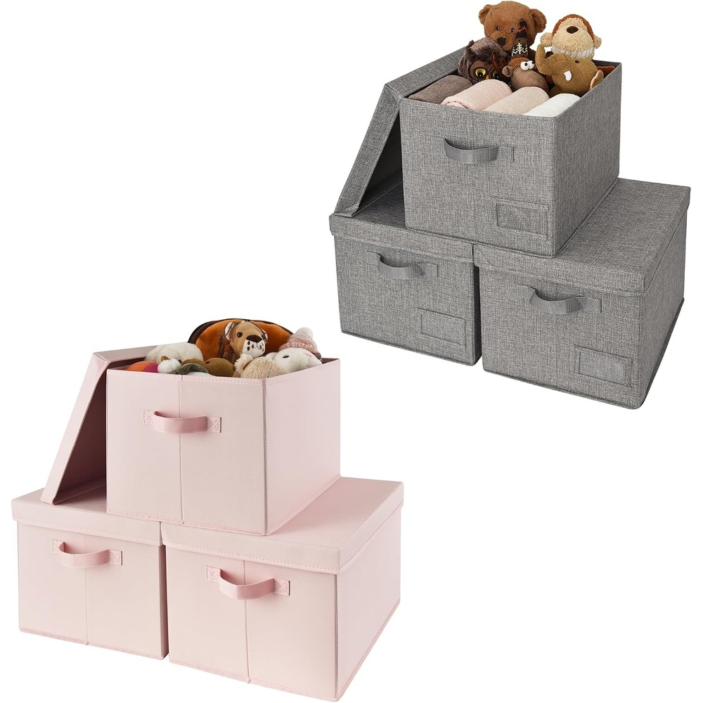 image:imageGRANNY SAYS Bundle of 3Pack Rectangle Storage Baskets amp 3Pack Closet Bins for Shelves