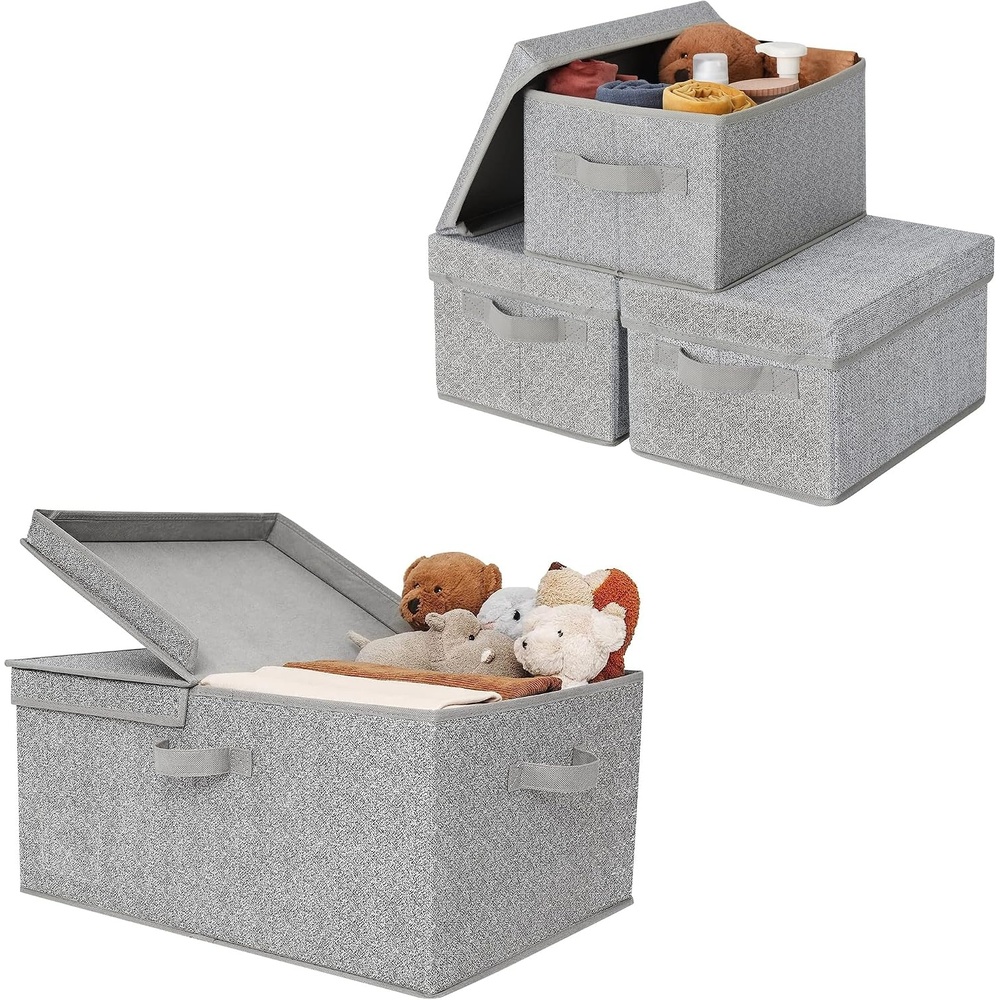 image:imageGRANNY SAYS Bundle of 3Pack Rectangle Storage Bins amp 1Pack Extra Large Rectangle Storage Bin