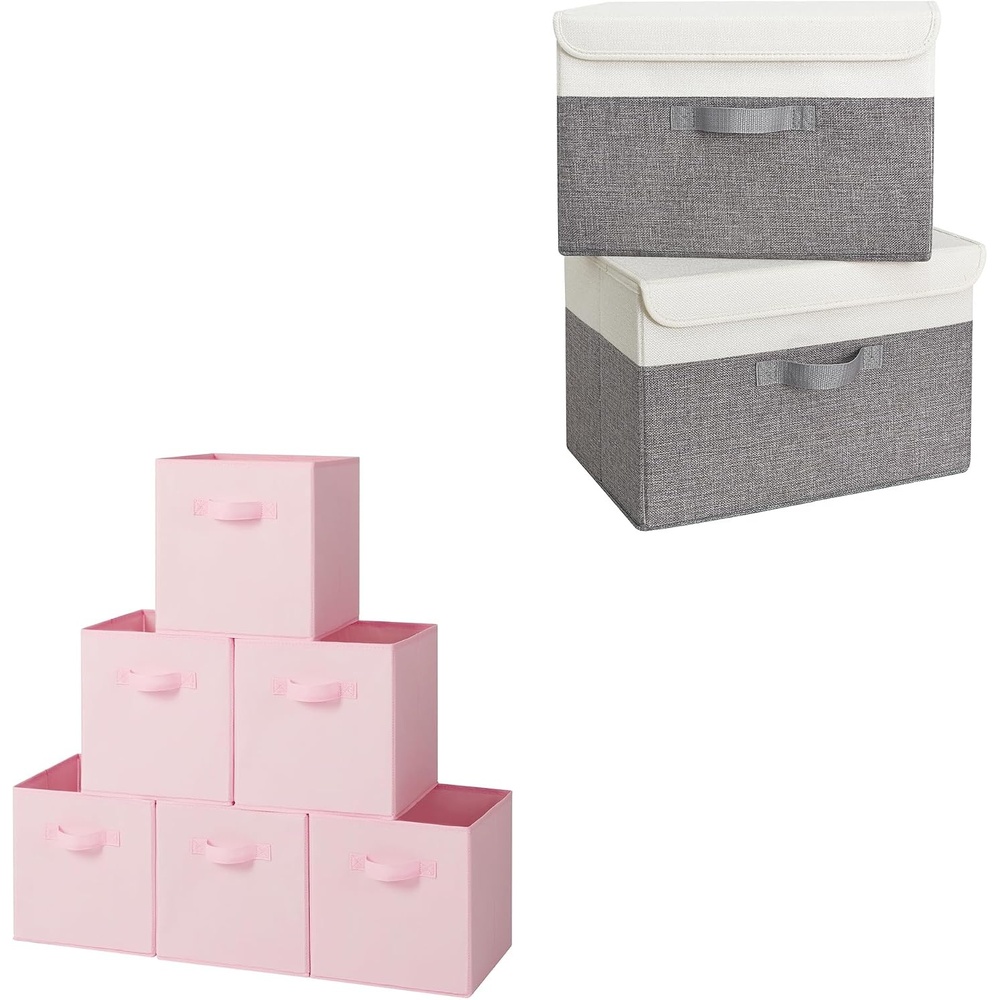 image:imageGRANNY SAYS Bundle of 6Pack Cube Storage Bins amp 2Pack Closet Storage Bins