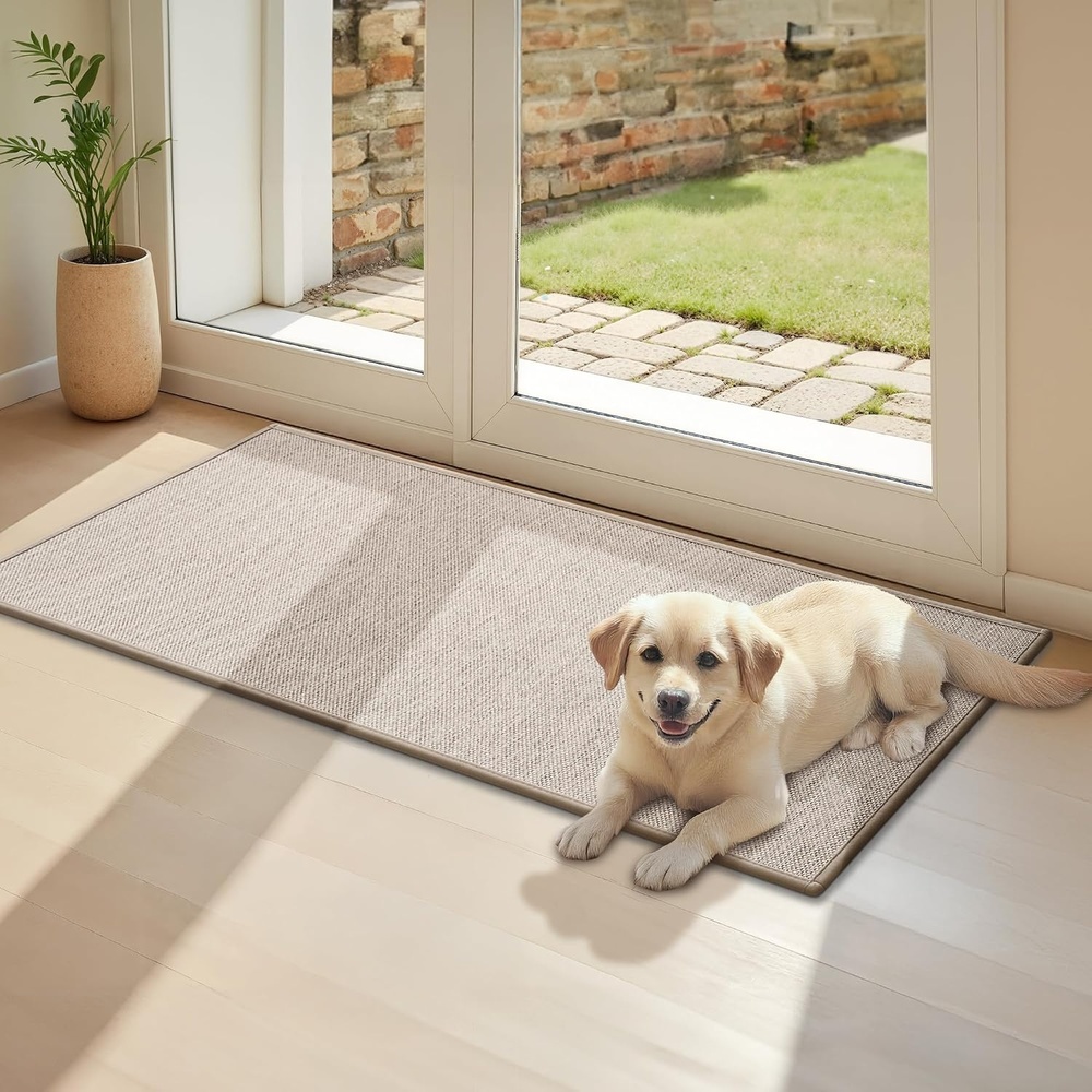 image:imageGRANNY SAYS Door Mat Inside Entrance NonSlip Rubber 17 47 Front Door Mat for Entryway Welcome Mats Washable Entry Front Porch Mats Runner Thin Low Profile Resist Dirt Absorbent Beige
