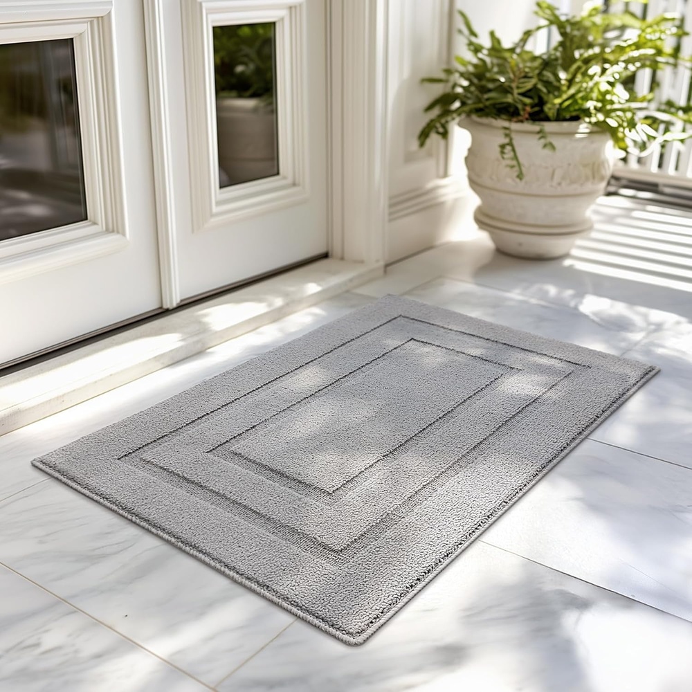 image:imageGRANNY SAYS Front Door Mat Indoor Entrance Indoor Door Rugs for Entryway LowProfile NonSlip Outdoor Rugs Washable Floor Mat Welcome Mat 32x20 GreyAgrey