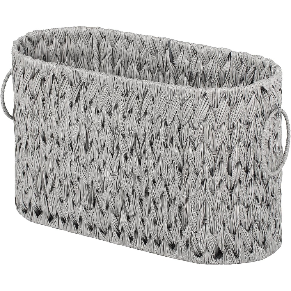image:imageGRANNY SAYS Toilet Paper Storage Basket with Lid and Handle Durable Toilet Paper Holder Waterproof Bathroom Organizers and Storage Wicker Basket for Bathroom Storage GreyGrey