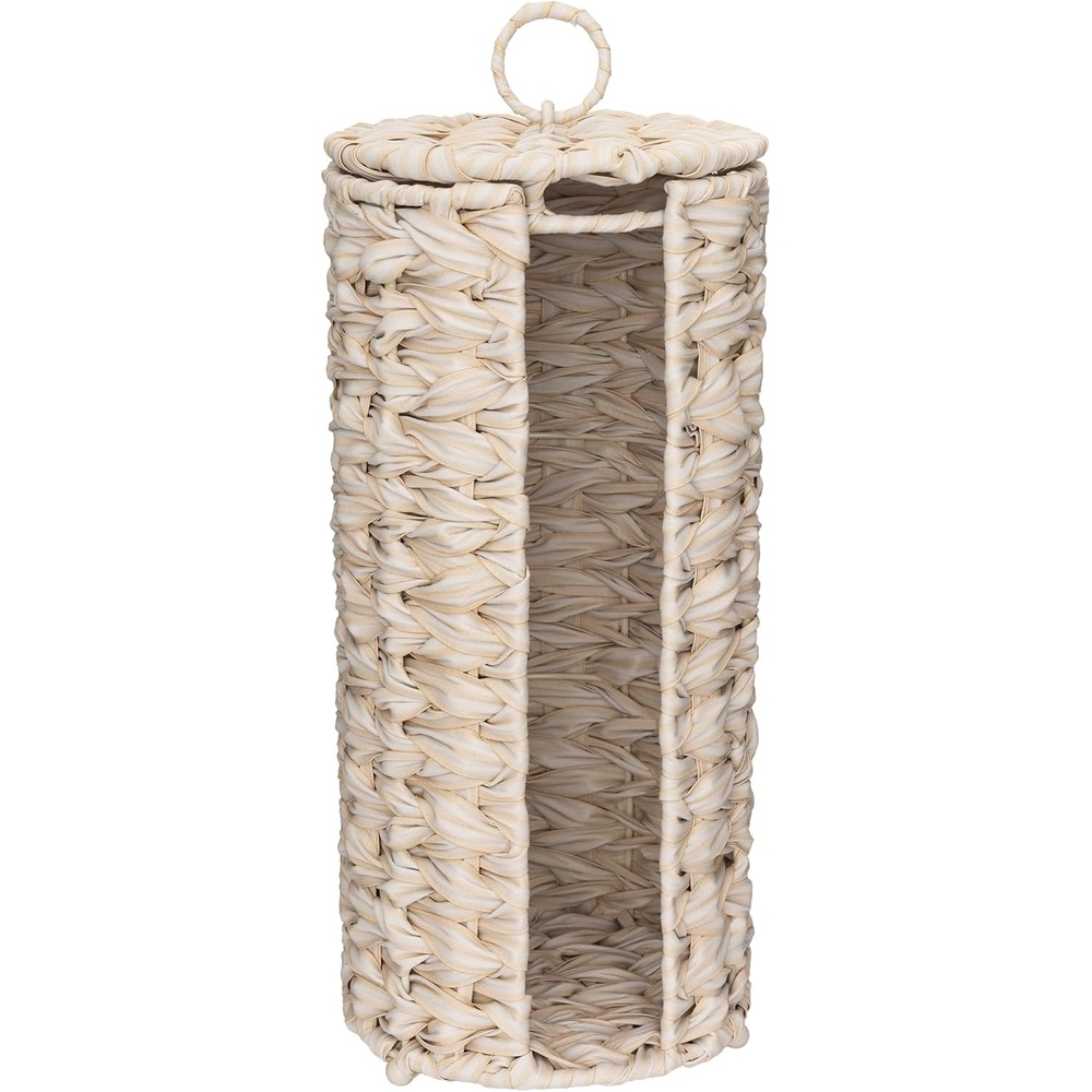 image:imageGRANNY SAYS Toilet Paper Storage Holder Bathroom Toilet Paper Holder Stand Woven Bathroom Baskets for Bathroom Free Standing Organizer for Bathroom StorageButter Milk