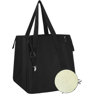 image:imageGRANNY SAYS 2in1 39D Brown Waterproof Picnic Blankets amp Tote Bag Medium Picnic Mat for Camping Grass and Park Foldable 3Layer Outdoor Blanket SandFree Beach Blanket with 1 Clip and 4 StakesBlackmedium
