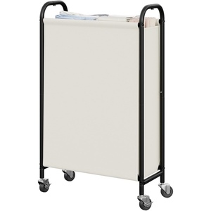 image:imageGRANNY SAYS 80L Laundry Hamper Slim Laundry Basket with Wheels and Handles Durable and Sturdy Rolling Laundry Cart for Laundry Corners Closet Bedroom BlackBeige