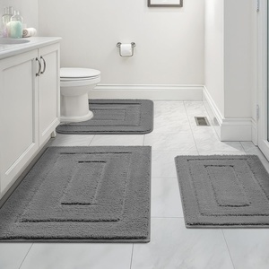 image:imageGRANNY SAYS Bathroom Rugs Sets 2 PieceSoft Bath Mats for Bathroom Bath Rugs Non Slip Washable Absorbent Bath Rug for Tub Shower and Toilet Gray 20 x 32  16 x 24Deep Grey
