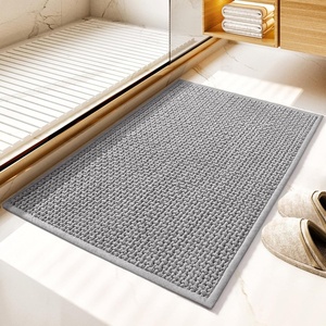 image:imageGRANNY SAYS Beige Bathroom Rugs Absorbent Bath Mats for Bathroom 24 x 16 Soft Chenille Bathroom Mat Small Bath Rugs Non Slip Washable Quick Dry Thin Rug for Tub and ShowerGrey