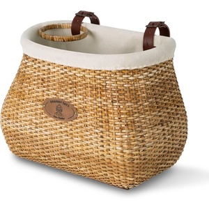 image:imageGRANNY SAYS Bike Basket Front with Cup Holder for Women and Men Natural Rattan Wicker Bike Baskets for Adult Bikes Basket for Bikes with Liner Bicycle Baskets for Beach CruiserKhaki