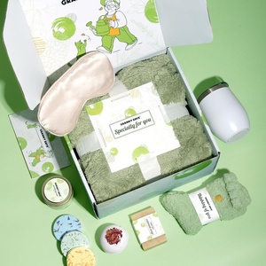 image:imageGRANNY SAYS Birthday Gifts Box for Women Unique Spa Gifts Self Care Get Well Soon Gifts for Women Care Package with Flannel Blanket for Mom Best Friends Wife Sister Green