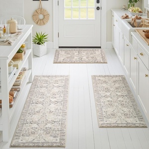 image:imageGRANNY SAYS Boho Kitchen Rug Sets of 3 Non Slip Washable Faux Wool Kitchen Mats for Floor Thick Soft AntiFatigue Comfort Standing Mat Runner Rugs for Hallway Laundry Room BeigeBeige