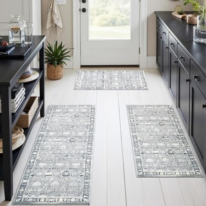 image:imageGRANNY SAYS Boho Kitchen Rug Sets of 3 Non Slip Washable Faux Wool Kitchen Mats for Floor Thick Soft AntiFatigue Comfort Standing Mat Runner Rugs for Hallway Laundry Room BeigeGrey