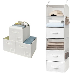 image:imageGRANNY SAYS Bundle of 1Pack Hanging Storage Organizer amp 3Pack Storage Clothes Bins