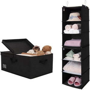 image:imageGRANNY SAYS Bundle of 1Pack Jumbo Storage Bins with Lids amp 1Pack Hanging Storage Shelves