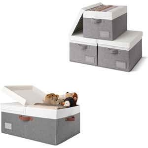 image:imageGRANNY SAYS Bundle of 1Pack Large Storage Bins with Lid amp 3Pack Clothing Storage Bins