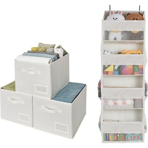 image:imageGRANNY SAYS Bundle of 1Pack Over the Door Storage Organizer amp 3Pack Clothing Storage Bins