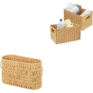 image:imageGRANNY SAYS Bundle of 1Pack Toilet Paper Basket amp 2Pack Wicker Shelf Baskets
