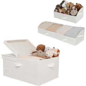image:imageGRANNY SAYS Bundle of 1Pack Wardrobe Storage Bins amp 3Pack Trapezoid Storage Bins for Closet Shelves