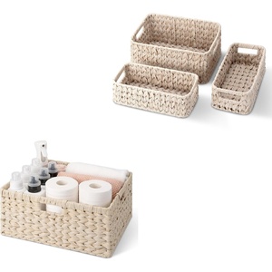 image:imageGRANNY SAYS Bundle of 1Pack Wicker Storage Basket for Organizing amp 3Pack Nesting Wicker Baskets