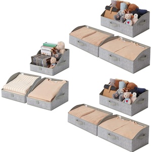 image:imageGRANNY SAYS Bundle of 2 Sets Large Trapezoid Closet Storage Bins amp 1 Set Small Trapezoid Storage Bins