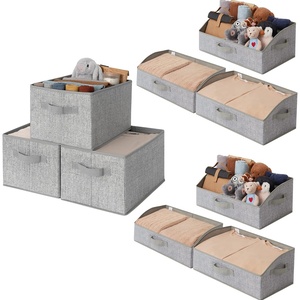 image:imageGRANNY SAYS Bundle of 2 Sets Trapezoid Storage Bins for Organizing amp 1 Set Rectangle Lidless Storage Bins