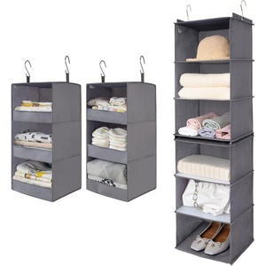 image:imageGRANNY SAYS Bundle of 2Pack Hanging Clothing Organizer amp 1Pack Hanging Storage Shelves