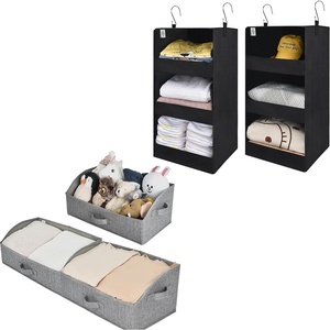 image:imageGRANNY SAYS Bundle of 2Pack Hanging Organizer amp 3Pack Trapezoid Storage Bins for Organizing
