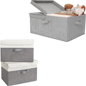 image:imageGRANNY SAYS Bundle of 2Pack Storage Bins with Lids amp 1Pack Fabric Storage Box