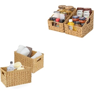 image:imageGRANNY SAYS Bundle of 2Pack Wicker Baskets amp 2Pack Wicker Shelf Baskets