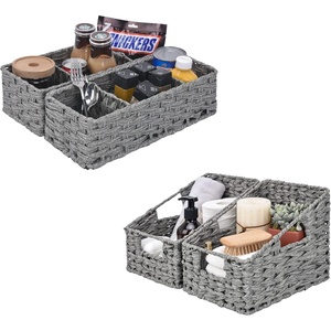 image:imageGRANNY SAYS Bundle of 2Pack Wicker Baskets with Handles amp 2Pack Wicker Baskets for Shelves