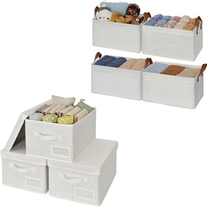 image:imageGRANNY SAYS Bundle of 3Pack Closet Storage Bins with Lids amp 4Pack Lidless Storage Bins with Metal Frame